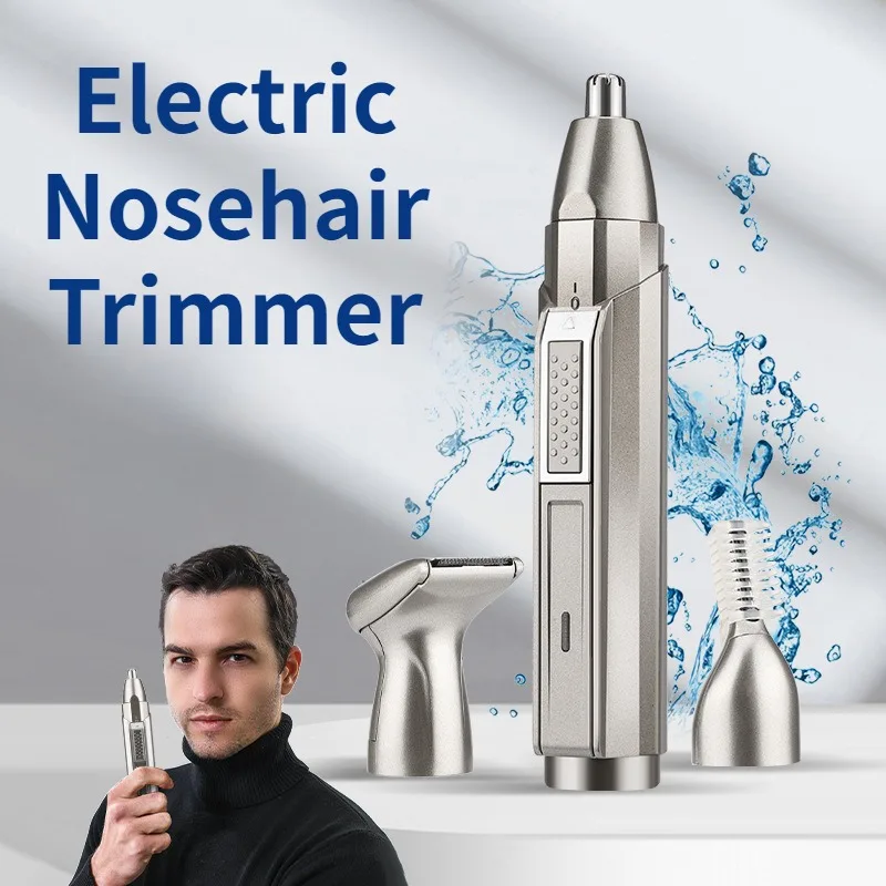 

3 in 1 Multifunctional Electric Nose Hair Trimmer USB Rechargable Automatic Eyebrows Sideburns Nosehair Removal Washable Trimmer
