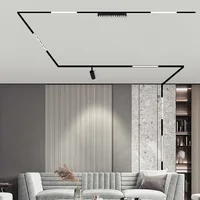 Modern Magnetic Track Lights Embedded LED Spotlight Downlight Living Room Without Main Light Lighting Grille Lamp Series AC220V 1