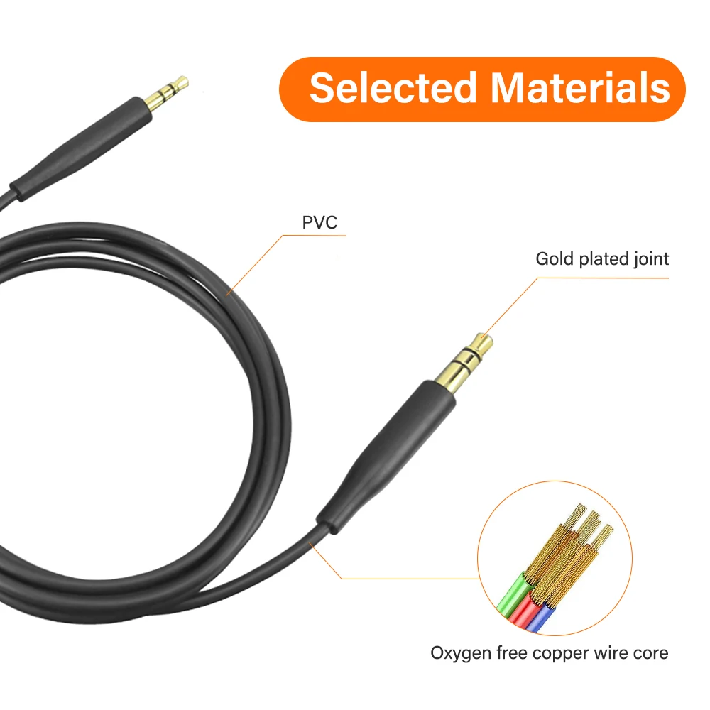 Premium 1.5m HIFI Audio Cable with 3.5mm to 2.5mm TRS Adapter AUX Jack