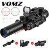 VOMZ 3-9X32 EGC Tactical Optic Red Green Illuminated Riflescope - Holographic Reflex 4 Reticle Red Dot Combo Hunting Rifle Scope 1