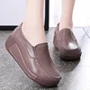 2024 Casual Breathable Genuine Leather Cowhide 6cm Wedges Platform Shoes For Women Chaussure Femme Ladies Trainers Zapatos Mujer 3