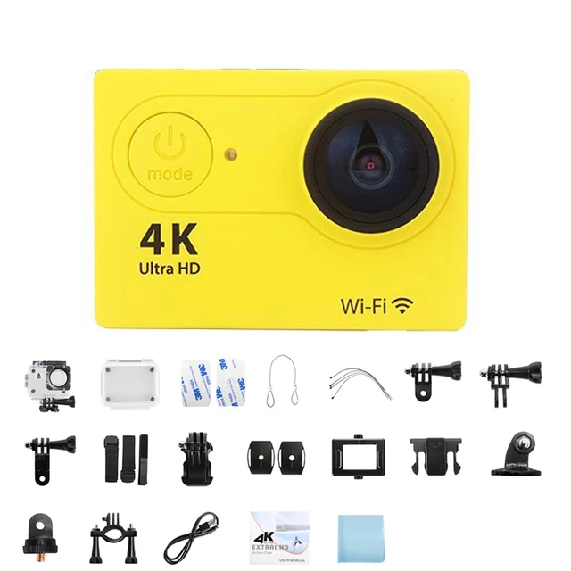 New 4k HD Mini Action Camera 2.0” Screen WiFi Remote Control Sport Camera Underwater Waterproof Helmet Video Recording Cameras 