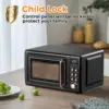 Retro Microwave Oven, SIMOE 0.7 Cu Ft Small Microwave with Defrost, 5 Micro Power, 8 Auto-cooking Set & Child Lock, Compact Micr 3