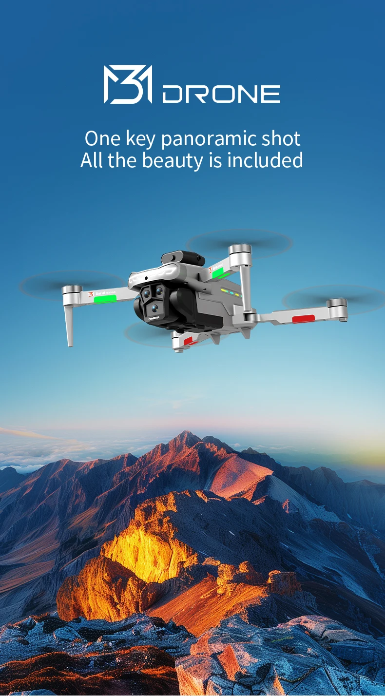 New M3 Drones 8K Brushed APP Mobile Phone Control Battery Life Time OF About 12 Minutes Positioning With Optical Flow Toys Gifts