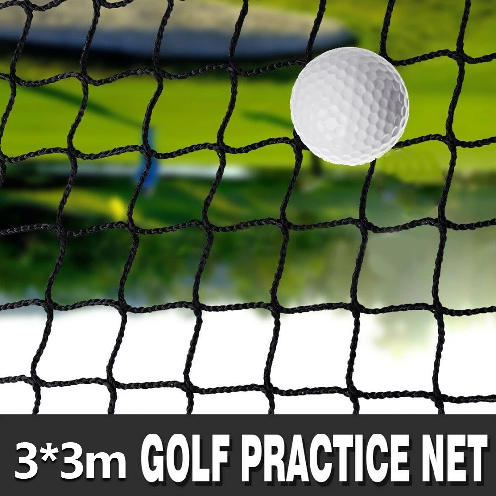 3Mx3M Golf Practice Net Heavy Duty Impact Netting Rope Border Outdoor Sports Barrier Training