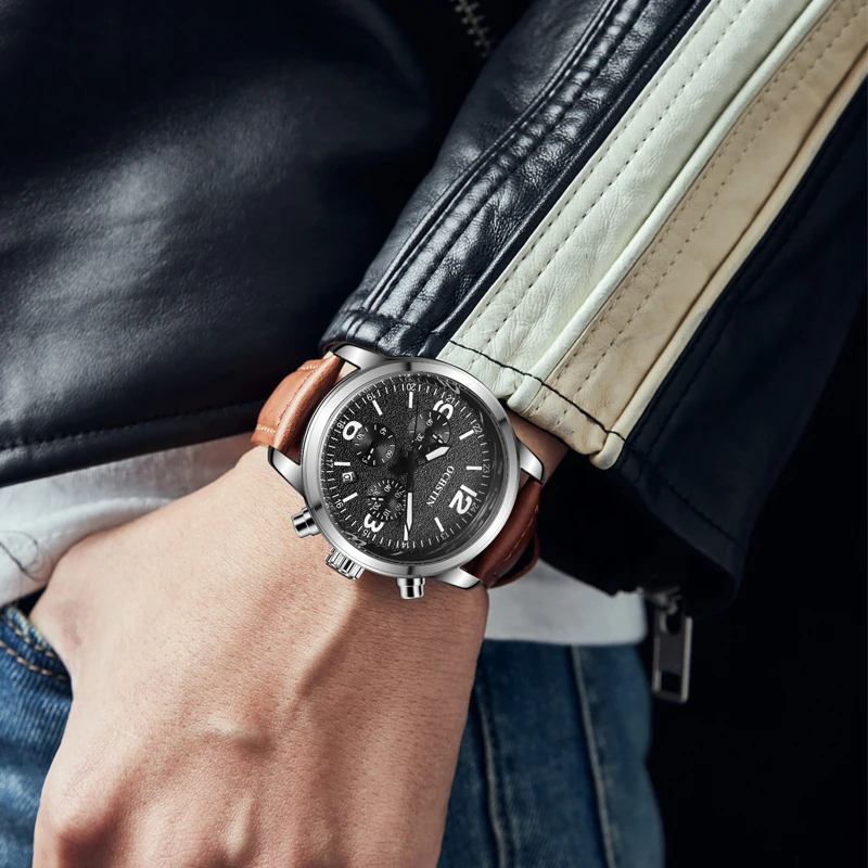 OCHSTIN Personalized Trend Hot Model Legend Series 2024 Men's Quartz Watch Wristwatch Multifunction Quartz Movement