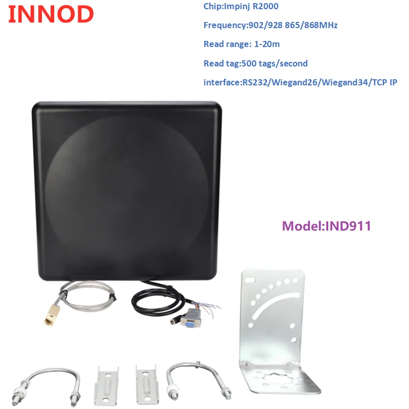 12Dbi Circolare Antenna 30Dbm Potenza Rf 920-925Mhz Circolare Uhf Rfid Reader All In One 20M Di Lunghezza Gamma Per La Presenza Di Personale