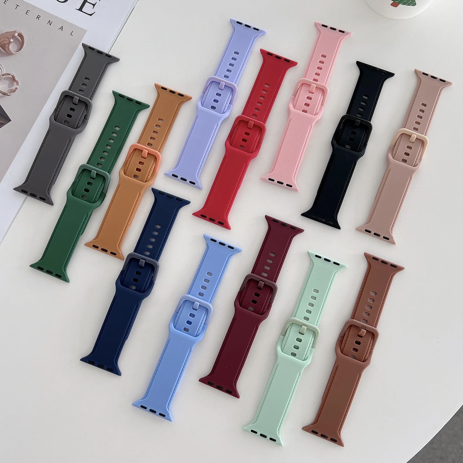

Cute Band For Apple Watch Strap 49mm 41mm 45mm 40mm 42mm 38mm 44mm Silicone Wrsitband Bracelet For iWatch 8 7 6 5 4 3 se 2