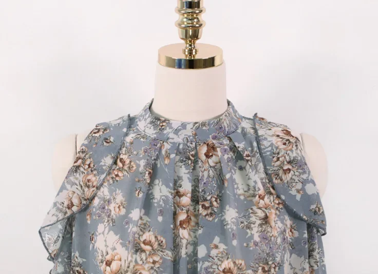 Butterfly Sleeve Tops Short Sleeve Chiffon Shirt