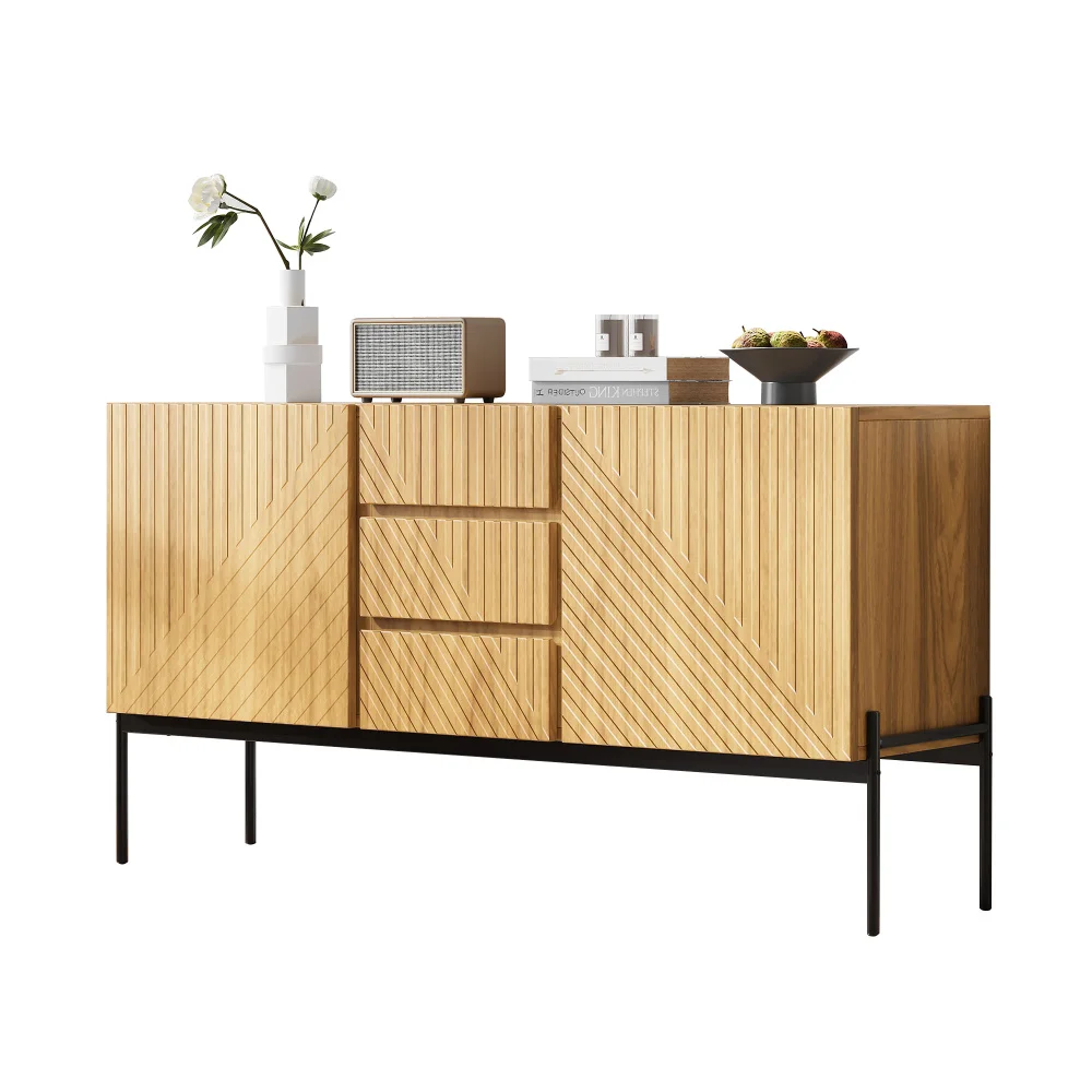 Multifunktionales Sideboard (TV-Schrank/Buffet/Kommode) – Türen + Schubladen, kratzfest, ideal für Wohn-/Esszimmer, einfache Montage – Detail 13