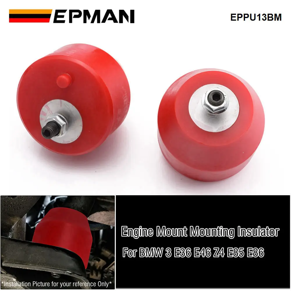 EPMAN Engine Front L&R Mount Mounting Insulator For BMW E36 E46 Compact Z3 Z4 Inline 6CYL 85A Polyurethane EPPU13BM