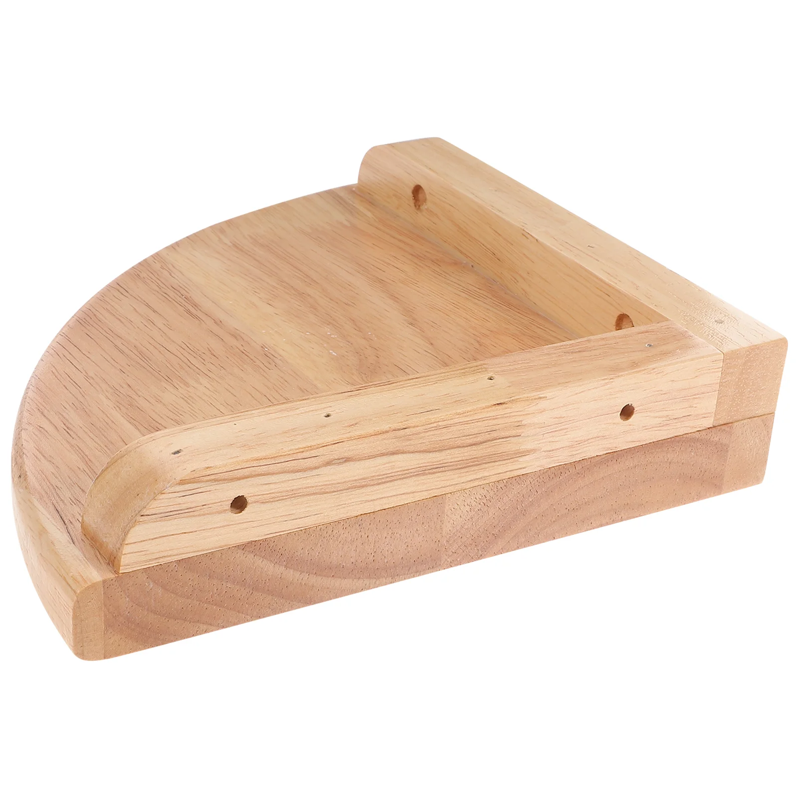 

7/9 Inches White Oak Shelf Fan-Shape Wall Corner Shelf Practical Wall-mounted Corner Storage Rack for Home Bedroom Living Room