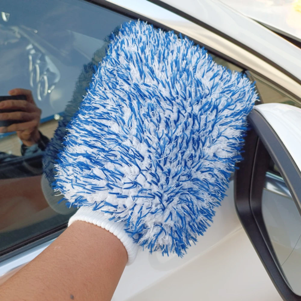 Car Cleaning Gloves Soft Fiber with Foam No Damage To Paint
