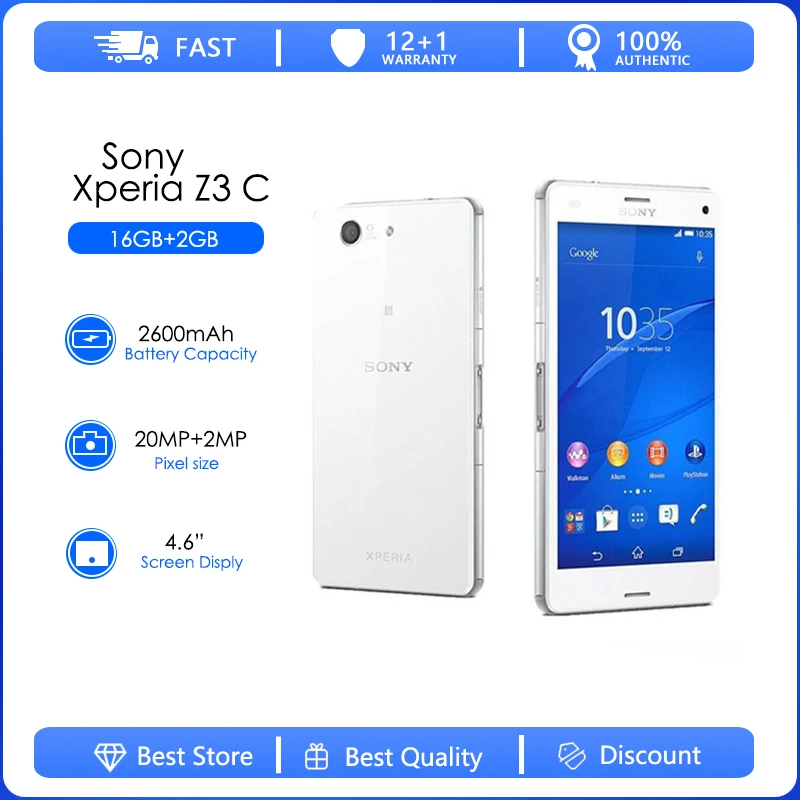 Slang Binnenwaarts attribuut Sony Xperia Z3 Compact D5803 Refurbished Originele Ontgrendeld 4G Lte  Android Quad Core 2Gb Ram 16gb Rom 4.6 2160P Gps Mobiele Telefoon|Mobiele  Telefoons| - AliExpress
