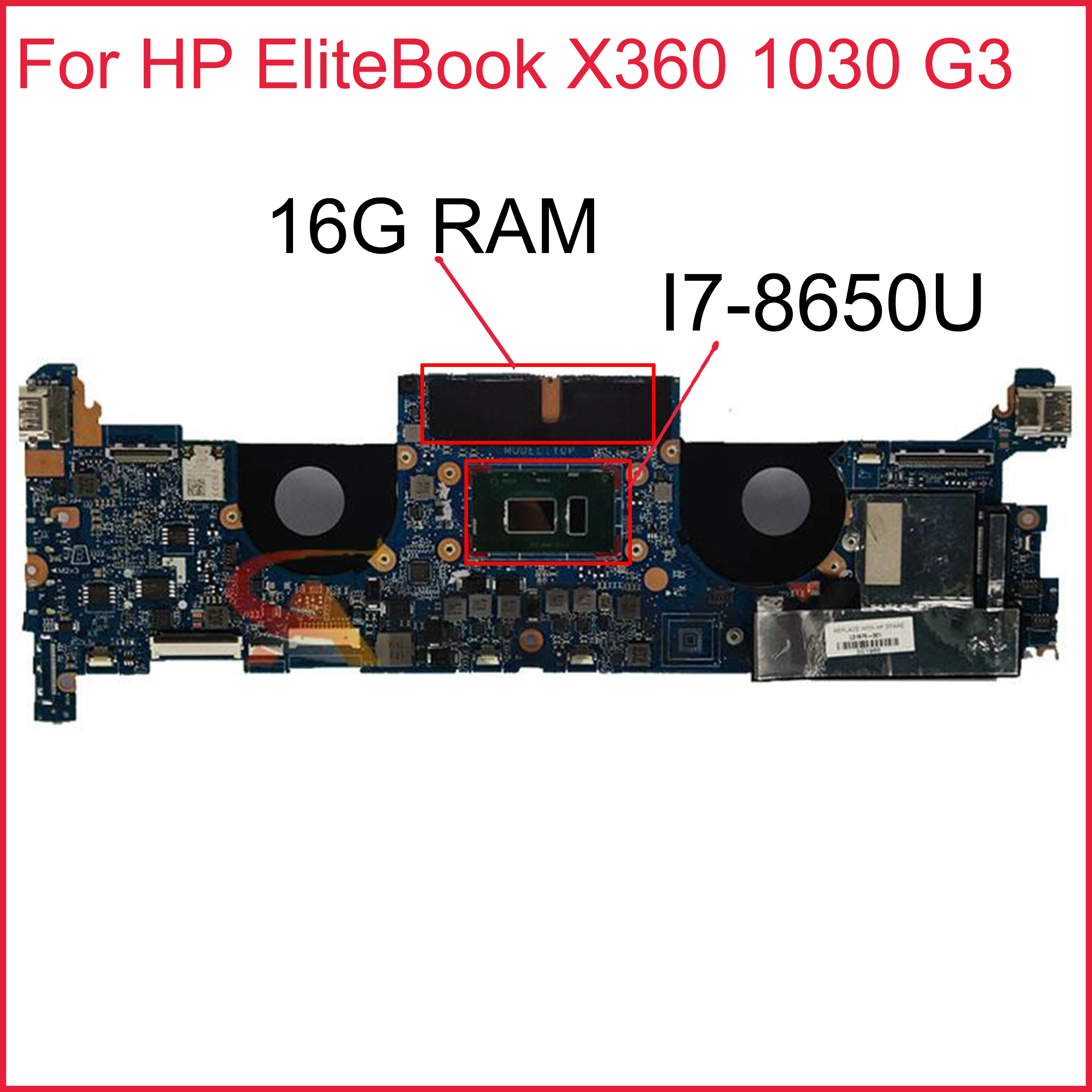 Материнская плата Akemy DA0Y0PMBAF0 для ноутбука HP X360 1030 G3 16 ГБ ОЗУ |