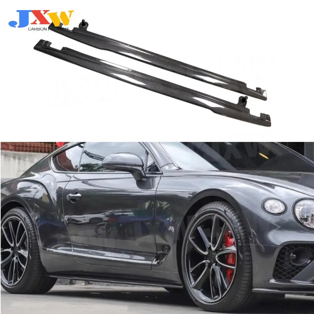 

Carbon Fiber Side Skirts Rocker Panels For Bentley Continental GT W12 2015-2017 2018-2021 Car Side Skirt Extensions Body Kits