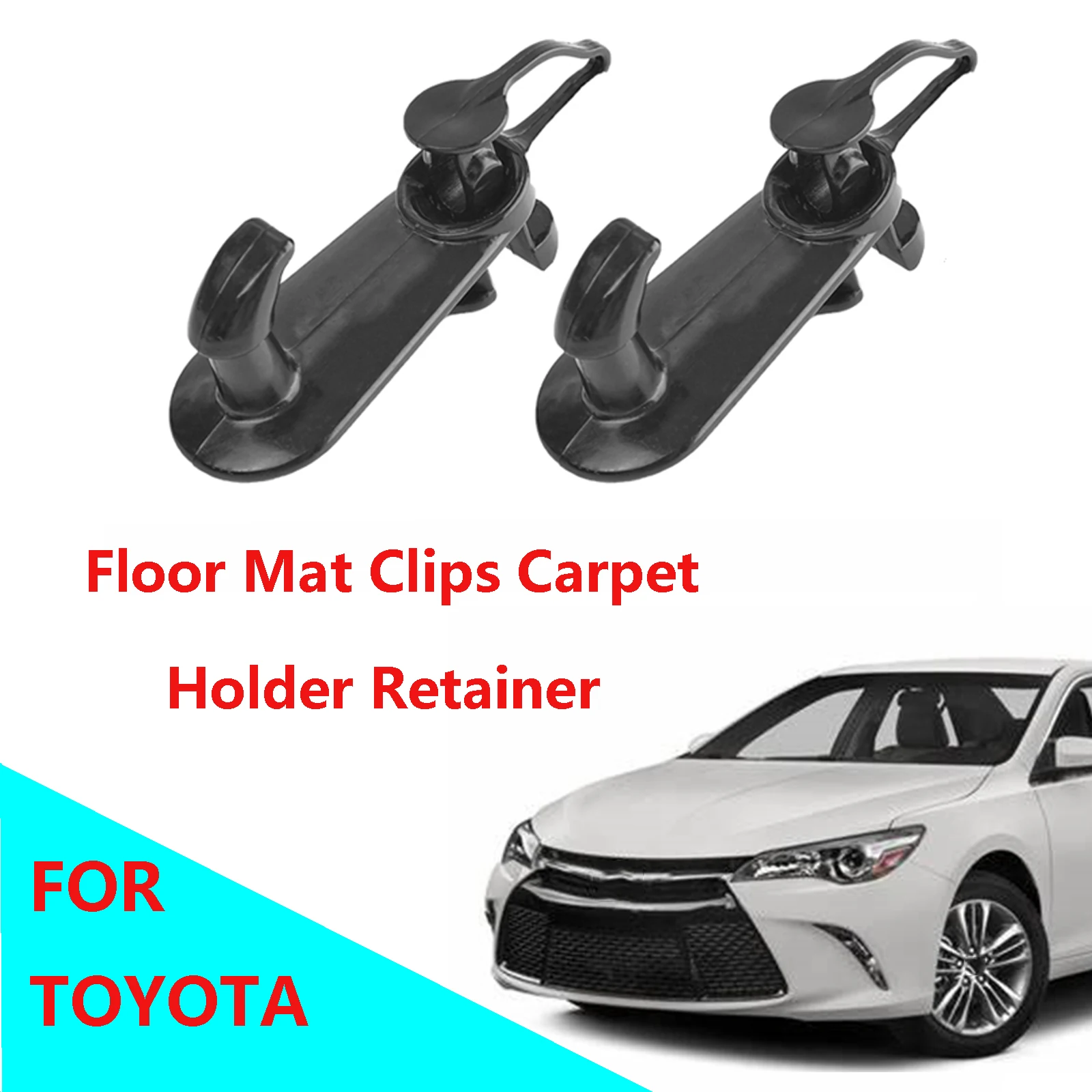 

2x для Toyota Avalon Camry Sequoia Sienna Solara Tacoma Tundra Venza Yaris пластиковые клипсы для автомобильного коврика держатель ковра фиксатор