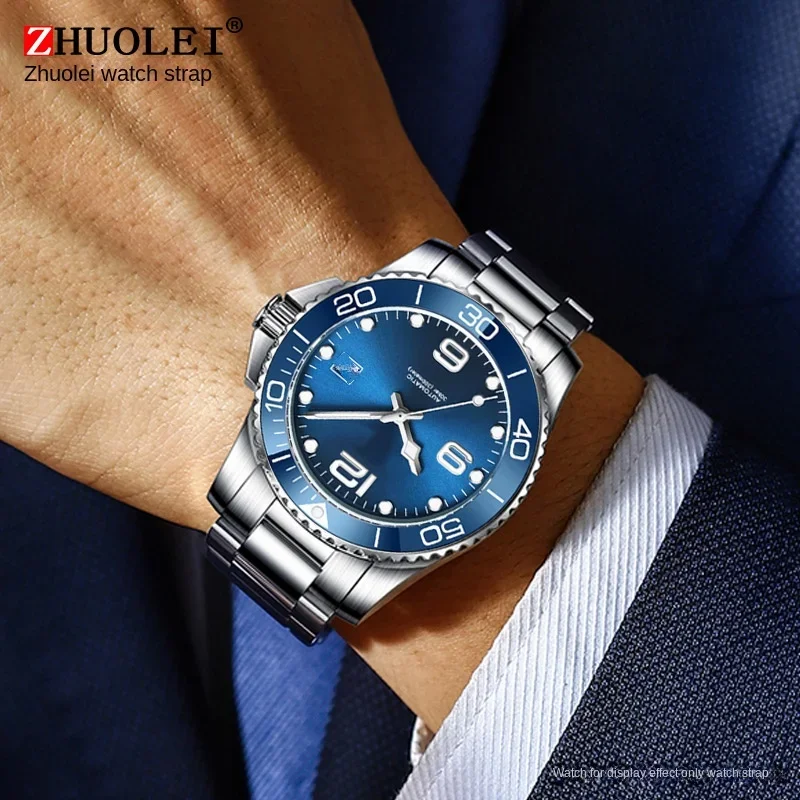 316 Solid stainless steel strap suitable for Longines Concas steel band L3.642.4 L3.781.4 series watch chain accessories 21mm