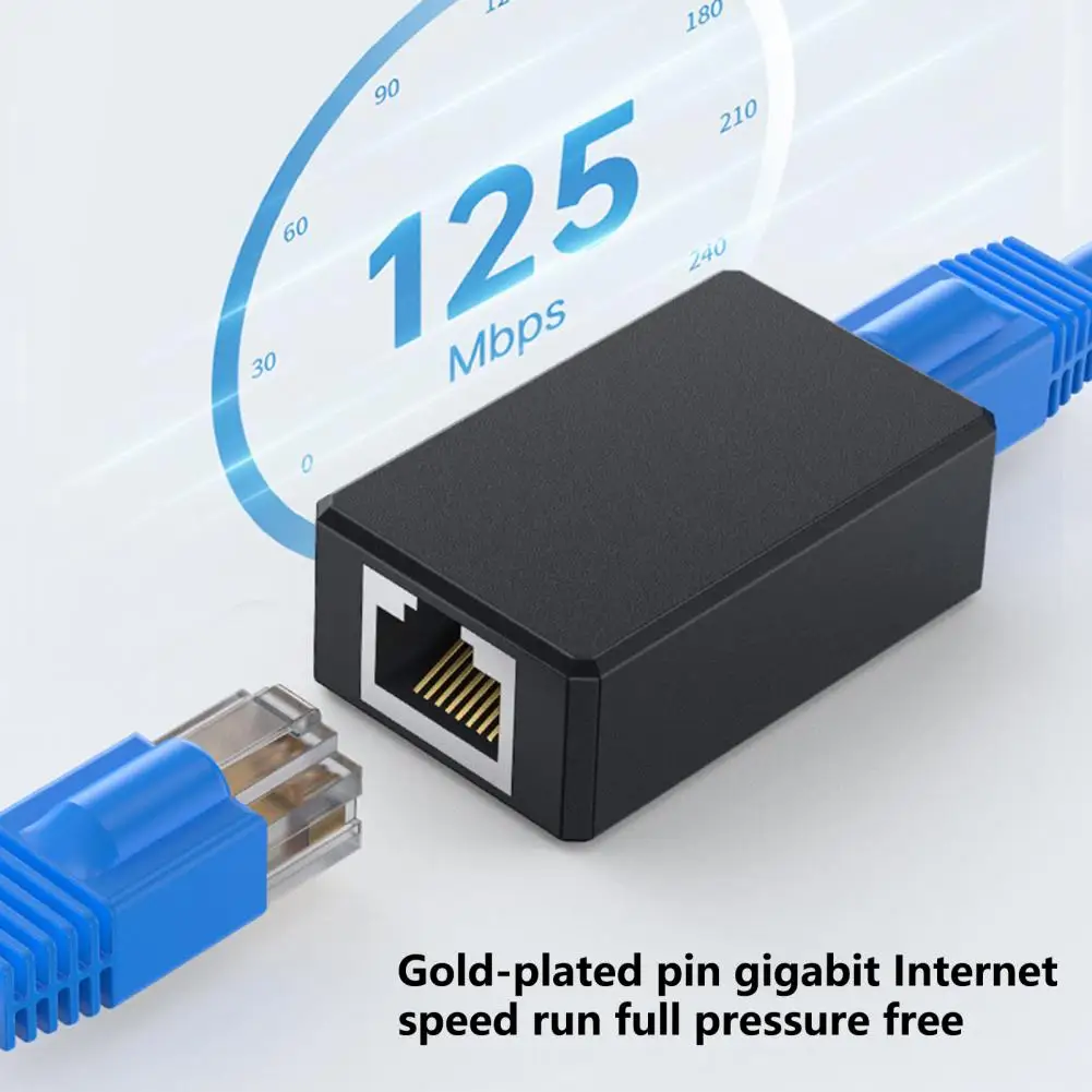 Cable Connectors Practical Plug And Play Black Standard Network Cable Adapter for Computers/TVS/Switches/Routers