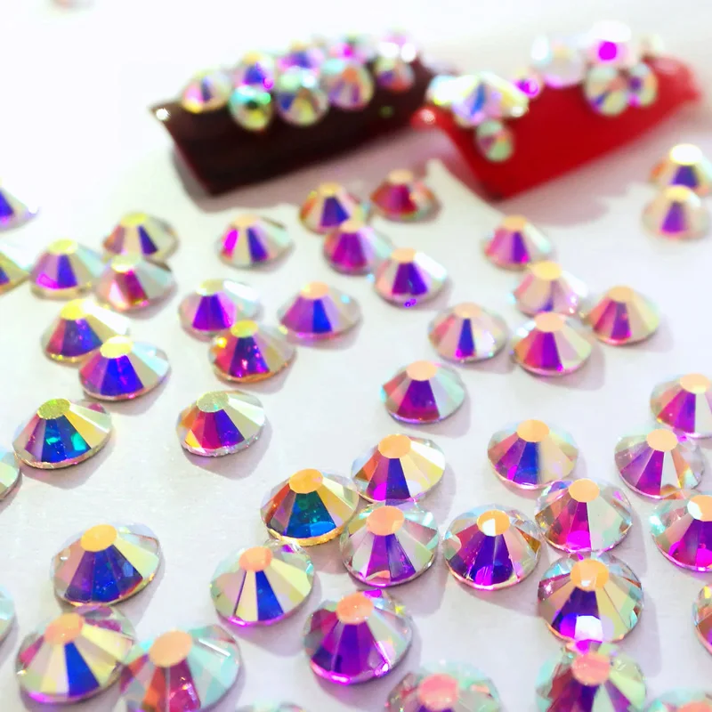 Wholesale 14400PCS/Bag Crystal AB Glitter Non Hotfix Rhinestones Nails Charms Diamond Accessories for Nail Art Decoration 3
