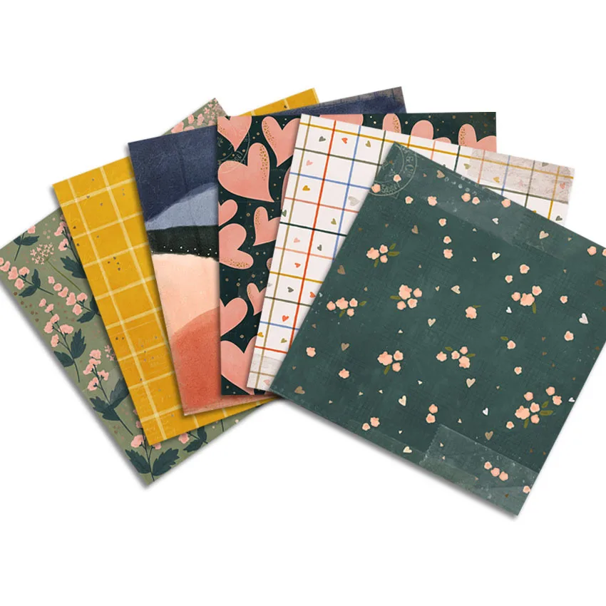 24Sheets/Set Vintage Flower Material Ppaper DIY Scrapbooking Journal Base Collage Photo Props Gift Wrapping Decoration Paper