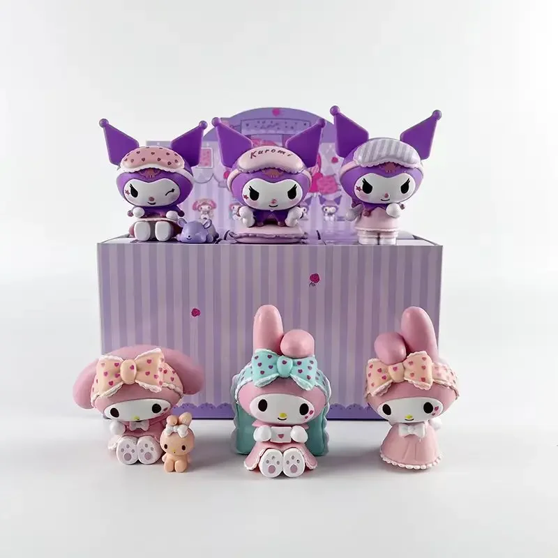 

Sanrio Kuromi Party Surprise Blind Box Handmade Cinnamoroll Anime Surrounding Cake Desktop Decoration Cute Girl Festival Gift