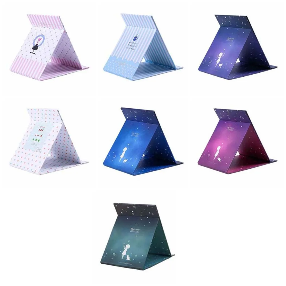 High Definition Desktop Stand Mirror Folding Compact Cosmetic Mirror Fold Makeup Light Weight Delicate Vanity