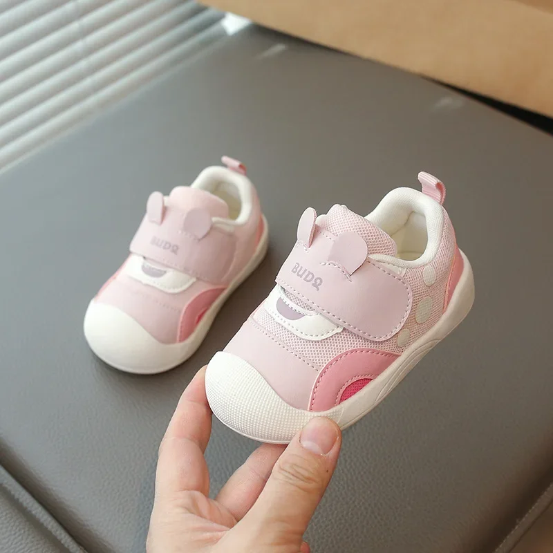 Baby Shoes 2025 Spring Autumn Toddler Sneakers Soft Breathable First Walkers Baby Boy Girl Casual Sport Shoes Blue, Pink, Black 3