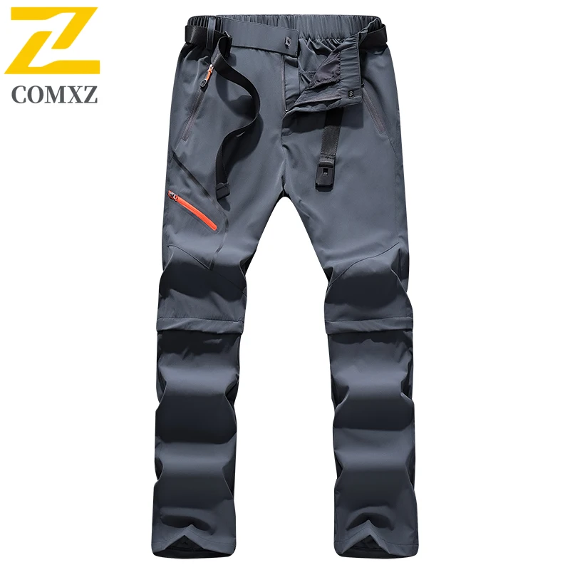 Quick-Dry Convertible Hiking Pants Men Summer Stretch Water-Resistant Lightweight Outdoor Windproof Breathable Camping Fishing