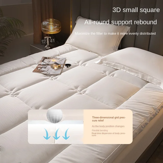 1Pc Hotel Style Mattress Soft Cushion Home Bedroom Tatami Mat Mattress Thickeneded Sleeping Pad Single Double Bed Mattress Vrzone 2