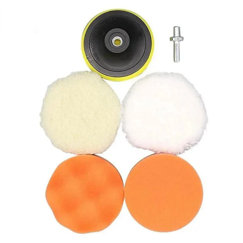 Car Polishing Pad Car Polishing Pad Soft Wool Pad Waxing and Polishing Locomotive Body Disc Cleaning Scratch Removal Tool 3/4/5 Inch