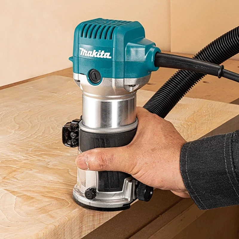 Makita RT0702 Electric Trimmer Router Wood Milling Machine Carpentry Manual Trimming Tools Woodwork Laminate Trimmer Power Tool