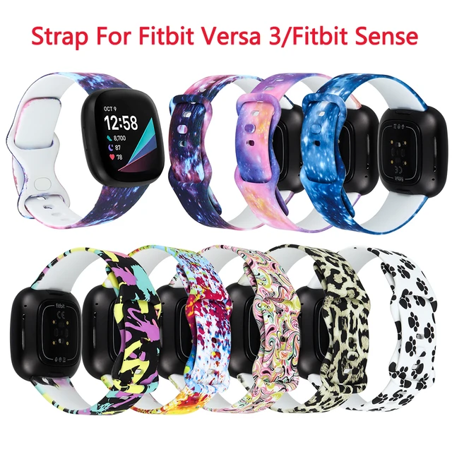 Watch Band for Fitbit Versa 4 Strap correa Versa 3 Band Slim V Cut Silicone  Wristband