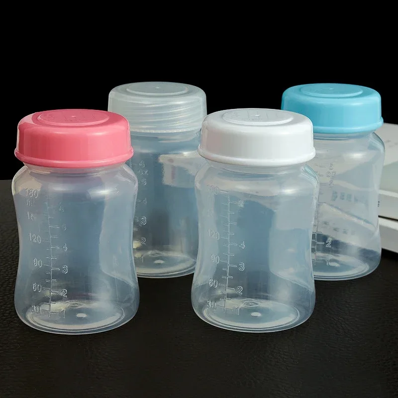 180ml Breast Milk Storage Bottle Wide Neck Infant Newborn Food Freezer Fresh Cup Breast Milk Storage Bottle baby food storage containers breastmilk storage bags