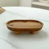 Elegant Wooden Oval Tray,Dessert/Candle/Key Storage - Perfect Gift for Any Occasion 1
