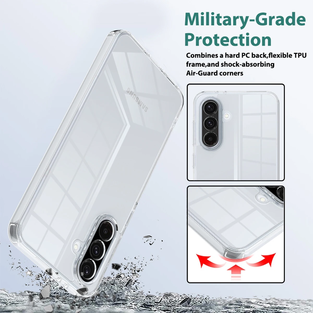 Acrylic Transparent Scratch-Proof Camera Screen Protection Cover with Bumper