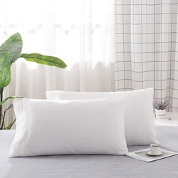 Set of 2 Ultra-Soft Bedroom Pillow Covers, Pillow Inserts Not Included - 50x101cm (WHITE)