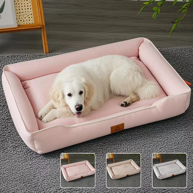 Square Large Dog Bed All Seasons Cat Bed Anti-slip Sleeping Pet Bed Waterproof Soft Dog Bed for Small Dog Cushion Cat Accessory