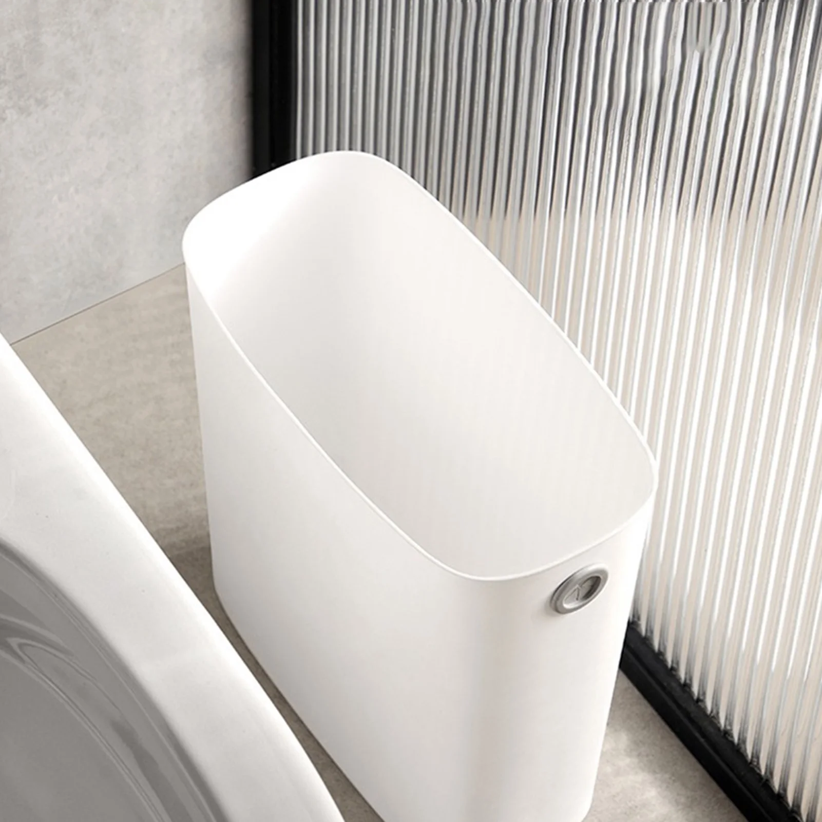 Compact Plastic Wastebasket with Open Top