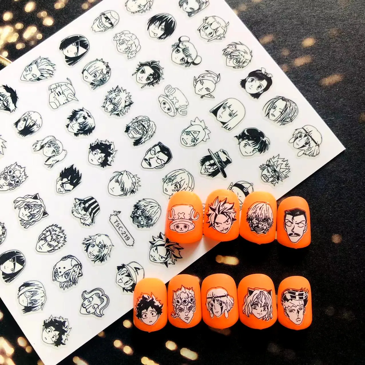 

Newest Anime Series TSC-219 Mix 3d Nail Art Stickers Decal Slider Template Diy Nail tool Decorations Slider