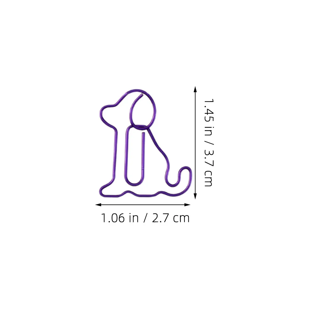 100개 강아지 모양 종이 클립, 앉아있는 강아지 모양 플래너 클립, 책갈피, 사무실/학교용 참신한 종이 클립, 귀여운 동물 클립, 페이지 홀더