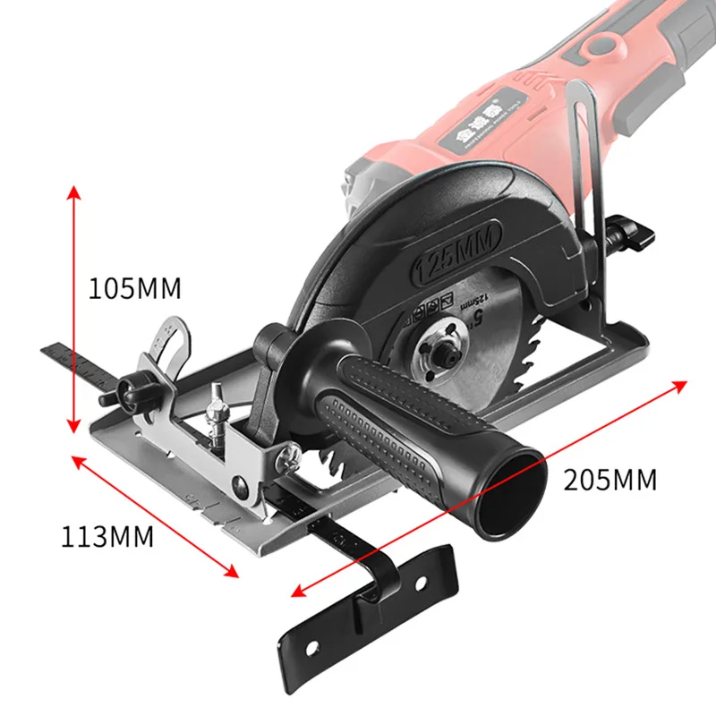Electric Circular Saw Adapter，Angle Grinder to Cutting Machine 0-45° Cutting Depth Adjustable Woodworking Tools 6