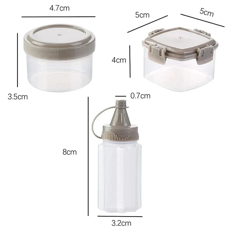 2/4Pcs Mini Sauce Squeeze Bottle Plastic Seasoning Box Jam Salad Dressing Container Portable Picnic Barbecue Spice Jar Kitchen