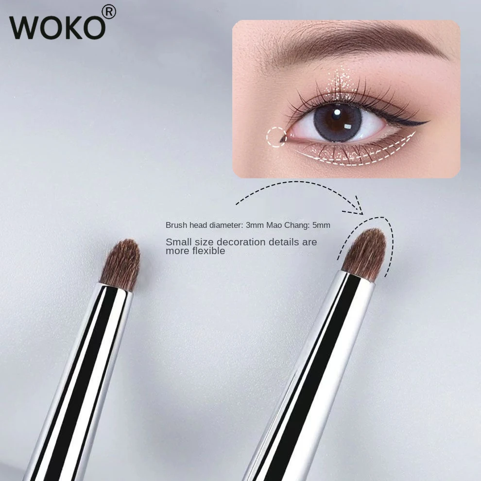Detail Eye Shadow Brush Makeup Brush Smudge Eyeliner Smudge Brush Horse Hair Round Head Precise Eyeshadow  Makeup Tool 4