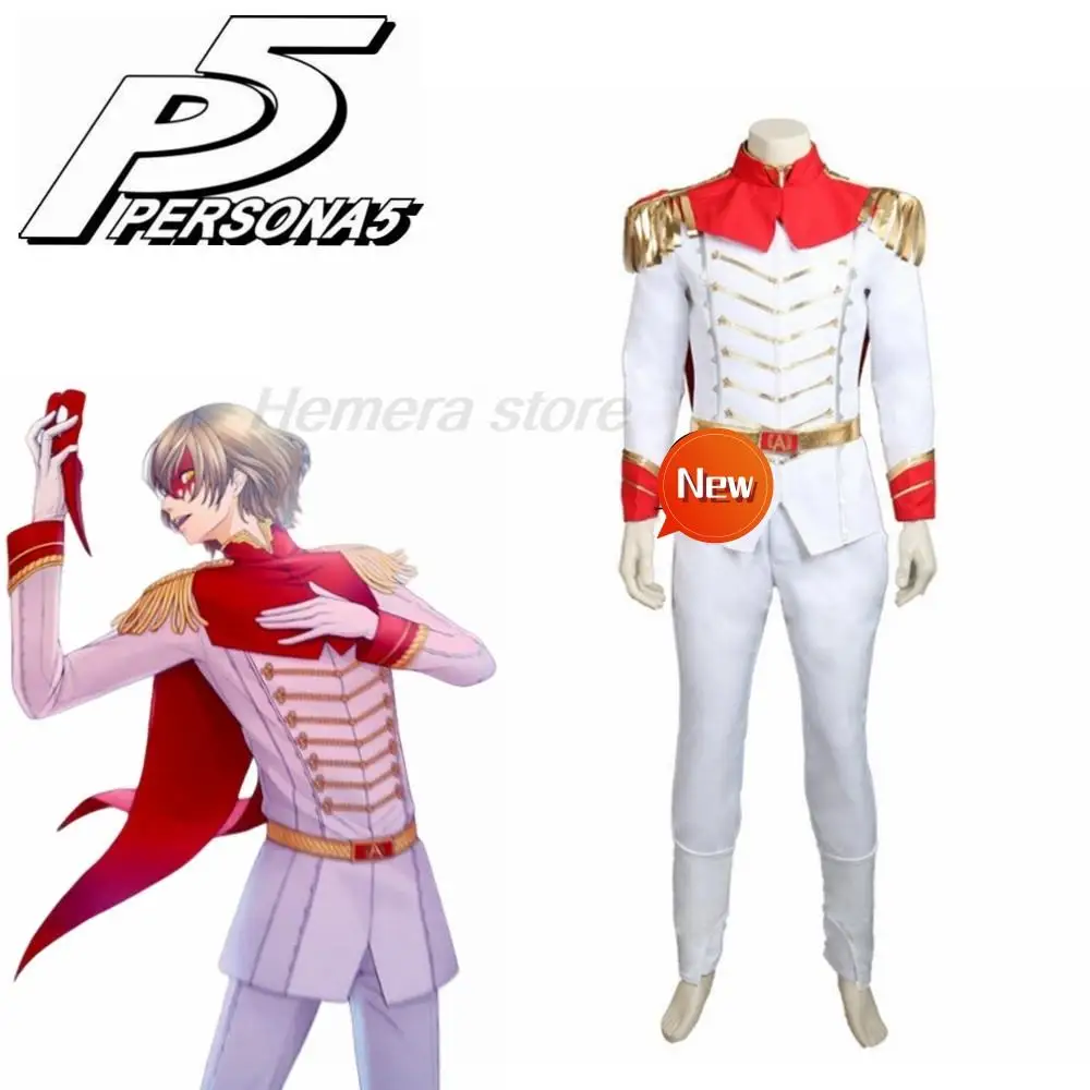 

Костюм аниме Persona 5 для косплея «Goro Akechi», белый костюм, размеры, рождественские подарки