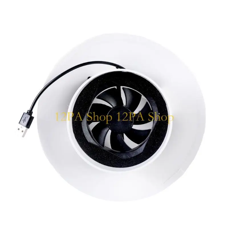 12PA 110mm 직경 USB 환기 팬 배기 팬 욕실 및 저장 공간 높은 풍량 추출기 팬 19.50cm
