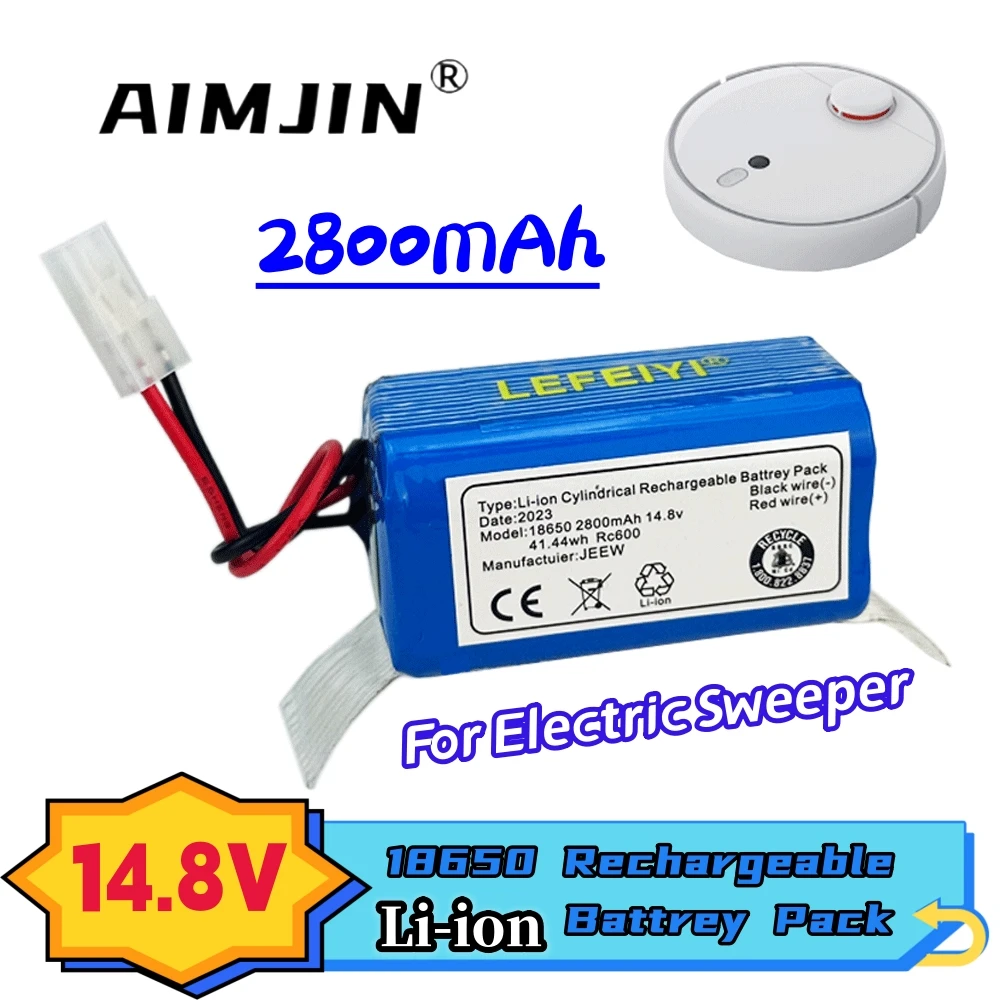 

14.8V 2800mAh Li-ion Da Tian Gong battery plug Battery For Rowenta Tefal Explorer Serie 20 40 60 Robot Vacuum Cleaner Battery