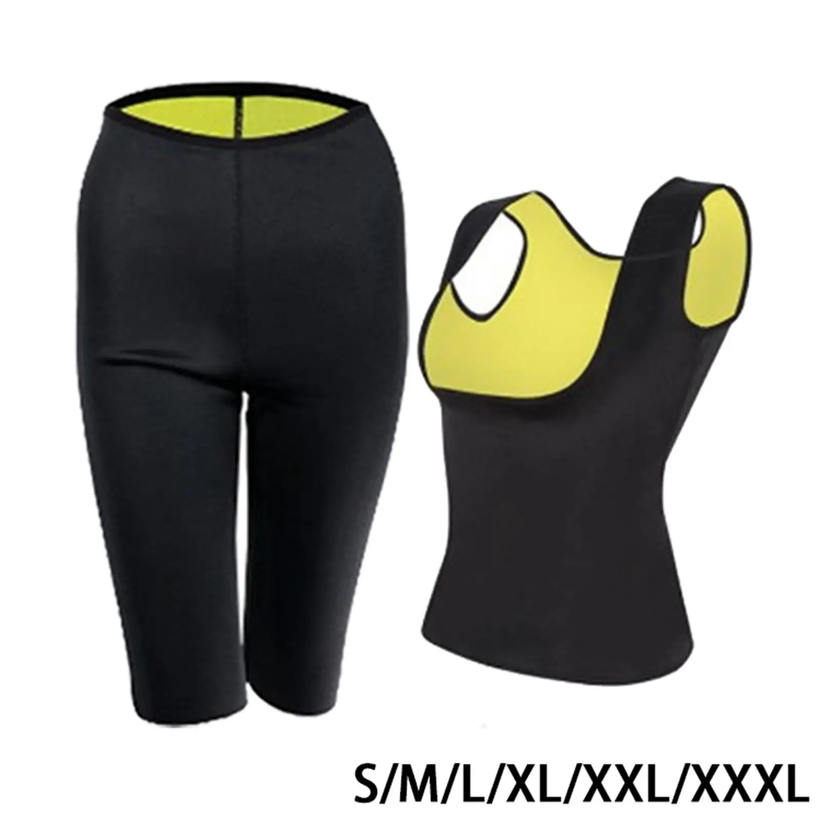 Abiti Da Sauna Body Shaper Ragazze Corsetto Canotta E Pantaloni Dimagranti Shapewear Set Per Bruciare I Grassi Yoga Perdita Di Peso Allenamento Sporti