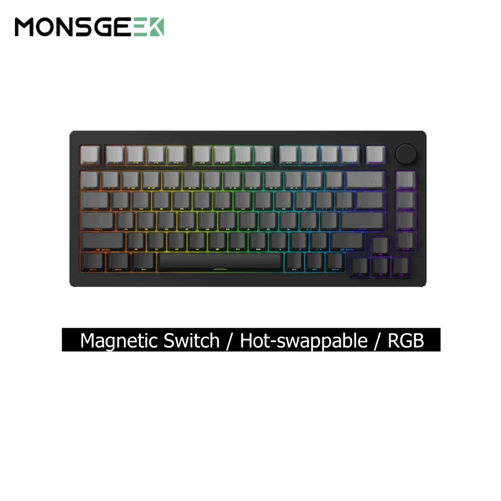 

Игровая клавиатура Akko MONSGEEK M1W HE 75% с быстрым запуском, с магнитным переключателем, RGB, с горячей заменой, алюминиевая механическая клавиатура с ЧПУ, прокладка