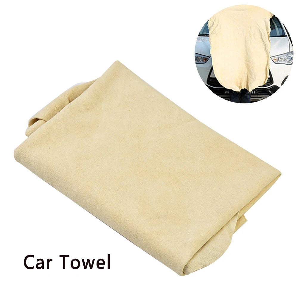 

Three Sizes Car Cleaning Cloth Car Washing Towel Natural Chamois Leather Water Absorbent Quick Dry Towel Rag Maintenance Tools